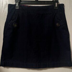 Vinyard Vines Navy Corduroy Side Zip Skirt Women's 6